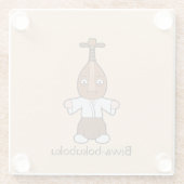 Japanisch Lute Man Biwa-bokuboku: Cartoon Yokai Glasuntersetzer (Rückseite)