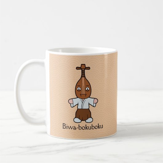 Japanisch Lute Man Biwa-bokuboku: Cartoon Yokai Kaffeetasse (Links)