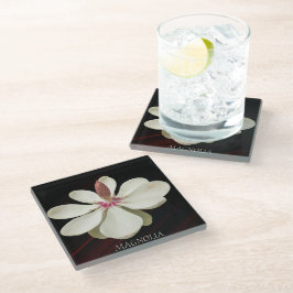 Japanisch Magnolia Bloom Floral Glasuntersetzer