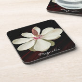 Japanisch Magnolia Blossom Floral Getränkeuntersetzer (Linke Seite)
