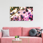 Japanisch Magnolia Canvas Print Leinwanddruck (Insitu (Wohnzimmer))