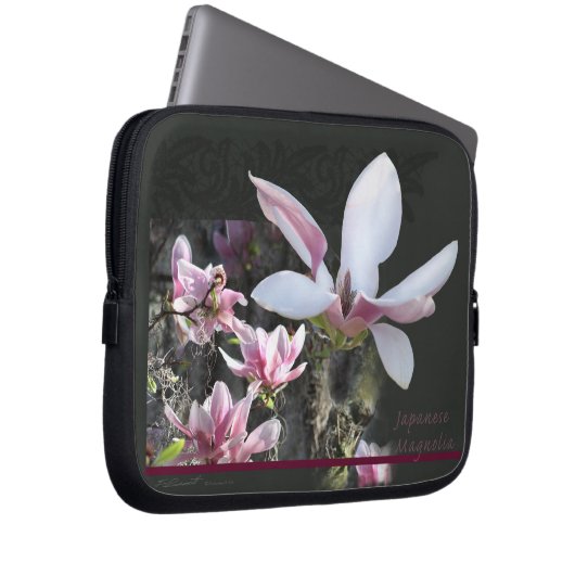 Japanisch Magnolia Laptop Sleeve (Vorne Rechts)