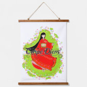 Japanisch Maiko Carpe Diem Wandteppich Mit Holzrahmen (Vorderseite)