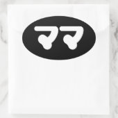 Japanisch Mama マ | Nihongo Language Ovaler Aufkleber (Tasche)