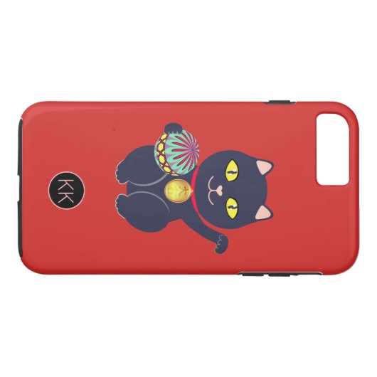 Japanisch Maneki-neko Lucky Cat Case-Mate iPhone Hülle (Rückseite (Horizontal))