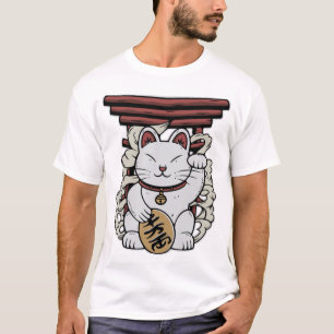Japanisch Maneki-Neko Lucky Cat T-Shirt