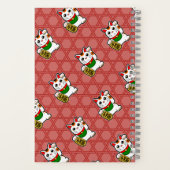 Japanisch Maneki Neko Muster Notizblock (Rückseite)
