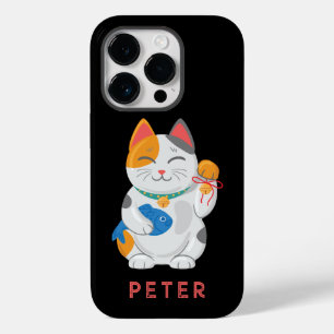 Japanisch Maneki Neko White Cat, viel Glück-Symbol Case-Mate iPhone 14 Pro Hülle