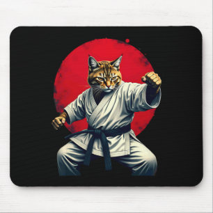 Japanisch Martial Art Judo Karate Cat für Männer F Mousepad