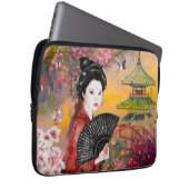 Japanisch mit einer Frau Laptopschutzhülle (Vorne Rechts)