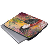 Japanisch mit einer Frau Laptopschutzhülle (Vorne Knopf)