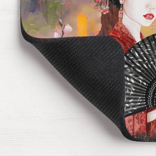 Japanisch mit einer Frau Mousepad (Ecke)