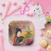 Japanisch mit einer Frau Pappteller (Party)