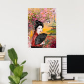 Japanisch mit einer Frau Poster (Heimbüro)
