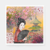 Japanisch mit einer Frau Serviette (Vorderseite)