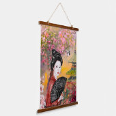 Japanisch mit einer Frau Wandteppich Mit Holzrahmen (Gewinkelt)