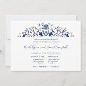 Japanisch Modern Koi Fish Probe Abendessen Hochzei Einladung (Vorderseite)