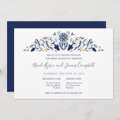 Japanisch Modern Koi Fish Probe Abendessen Hochzei Einladung (Vorne/Hinten)