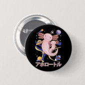 Japanisch Niedliche Axolotl-Familie Galaxy Anime Button (Vorne & Hinten)