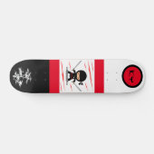 Japanisch Ninja Mit Monogramm Skateboard (Horizontal)