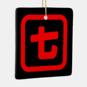Japanisch Nummer sieben 七 【Nana】 Kanji Keramikornament (Rechts)