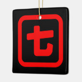 Japanisch Nummer sieben 七 【Nana】 Kanji Keramikornament (Links)