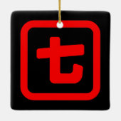 Japanisch Nummer sieben 七 【Nana】 Kanji Keramikornament (Rückseite)