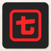 Japanisch Nummer sieben 七 【Nana】 Kanji Rechteckiger Pappuntersetzer (Vorderseite)