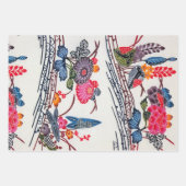 Japanisch Okinawan Blumendesign Geschenkpapier Set (Vorderseite 2)