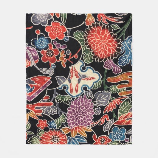 Japanisch Okinawan Dye (Bingata) Fleecedecke (Vorderseite)