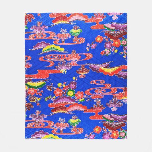 Japanisch Okinawan Dye (Bingata) Fleecedecke (Vorderseite)