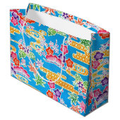 Japanisch Okinawan Dye (Bingata) Große Geschenktüte (Rückseite Schrägansicht)