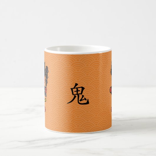 Japanisch Oni: Cartoon Yokai Kaffeetasse (Mittel)