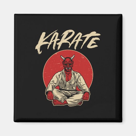 Japanisch Oni Demon - Karate-Geschenk Magnet (Vorne)