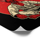 Japanisch Oni Demon - Karate-Geschenk Poster (Ecke)