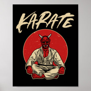 Japanisch Oni Demon - Karate-Geschenk Poster