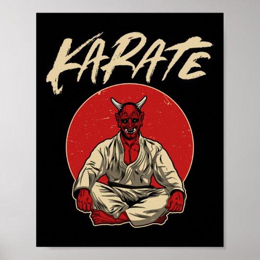 Japanisch Oni Demon - Karate-Geschenk Poster (Vorne)