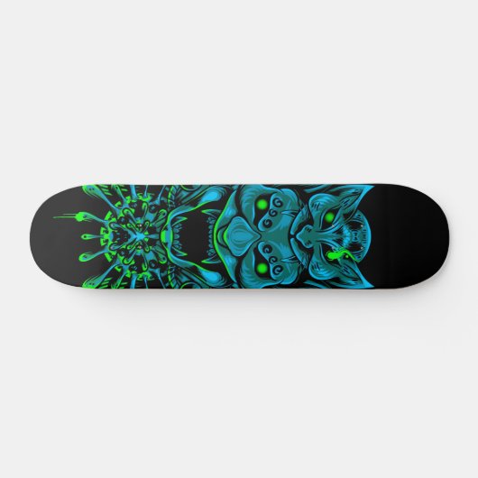 Japanisch Oni Mask Blue Skateboard (Horizontal)