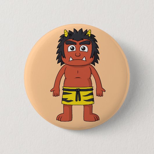 Japanisch Oni Yokai Button (Vorderseite)
