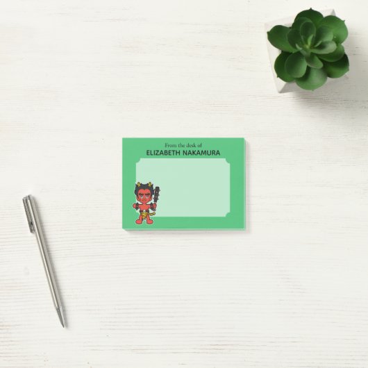Japanisch Oni Yokai Monster - Personalisiert Post-it Klebezettel (Büro)