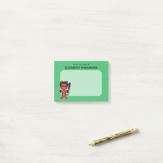 Japanisch Oni Yokai Monster - Personalisiert Post-it Klebezettel (Auf Schreibtisch)