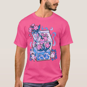 Japanisch Otaku Stilvolle ästhetische Milch Drink T-Shirt