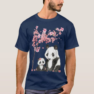 Japanisch Panda Cherry Blossom Blume Sakura Tree V T-Shirt