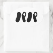 Japanisch Papa パ | Nihongo Language Ovaler Aufkleber (Tasche)