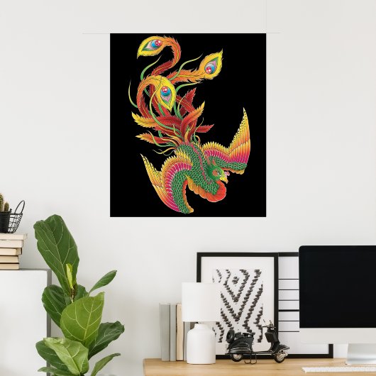 Japanisch Phoenix Poster (Heimbüro)
