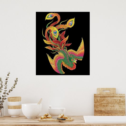 Japanisch Phoenix Poster (Küche)