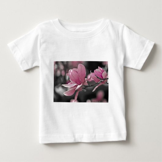Japanisch Pink Saucer Magnolia Baby T-shirt (Vorderseite)