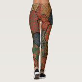 Japanisch Polygonal Print Design Textilmuster tr Leggings (Rückseite)