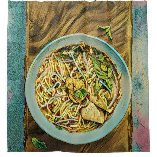 Japanisch Ramen Lovers Duschvorhang (Vorderseite)