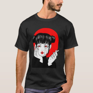 Japanisch rauchen Babe Anime Geisha Manga Nippones T-Shirt
